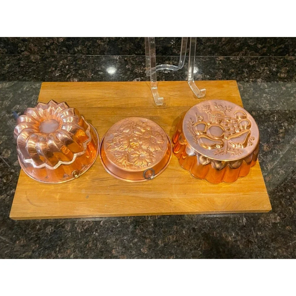 3 piece copper mold set up - kitchen handups
